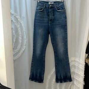 We the free high-rise flared button fly cropped jeans, size 27 nwot